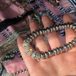 Elegant Silver Beaded Bracelet